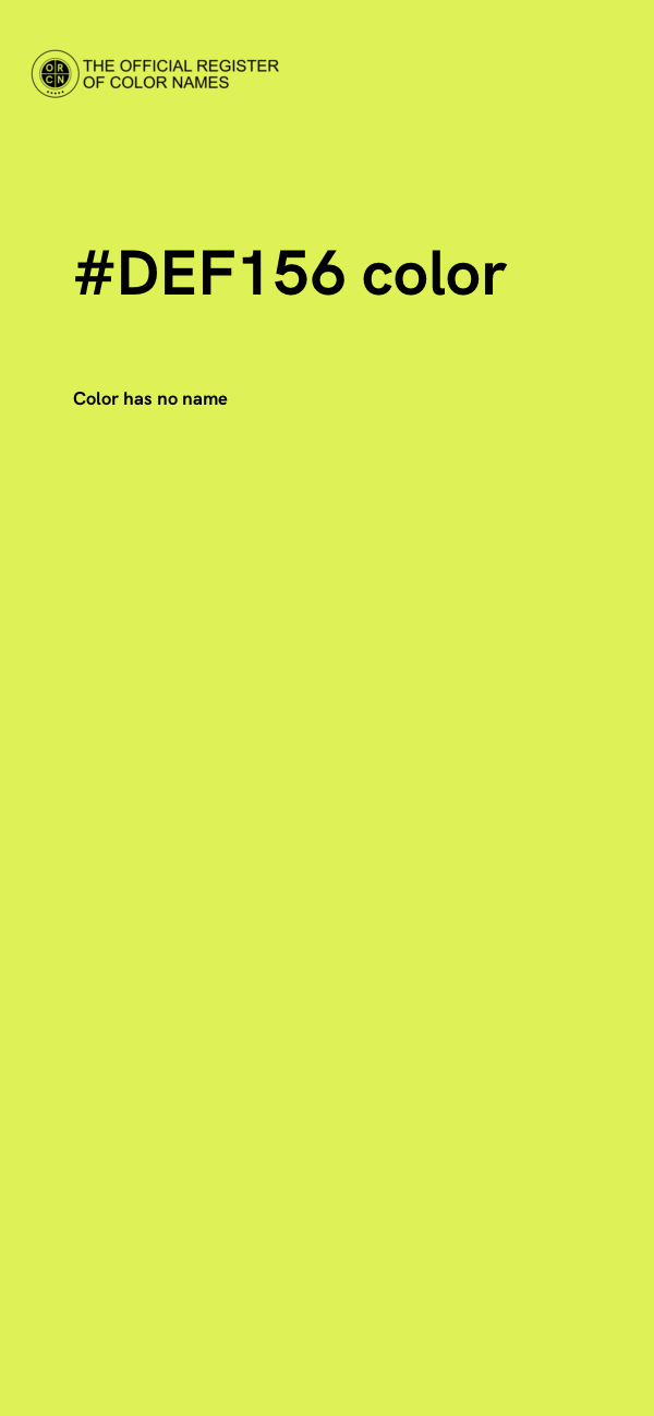 #DEF156 color image