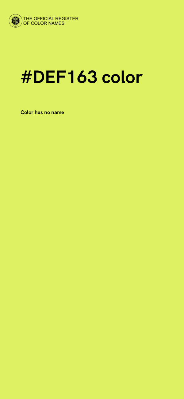 #DEF163 color image