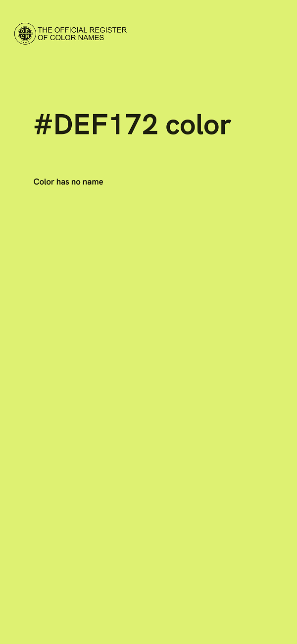 #DEF172 color image