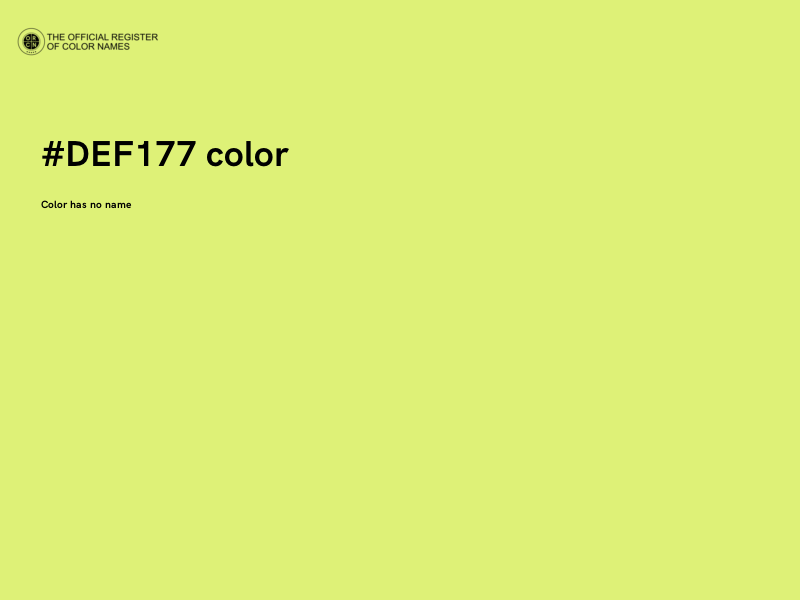 #DEF177 color image