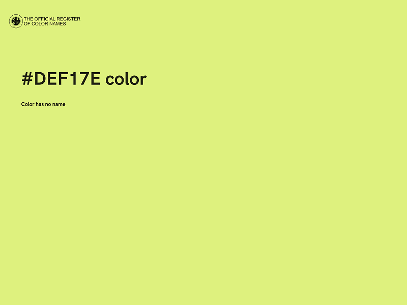 #DEF17E color image