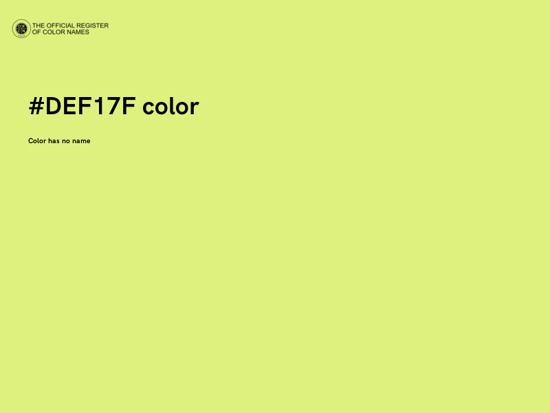 #DEF17F color image