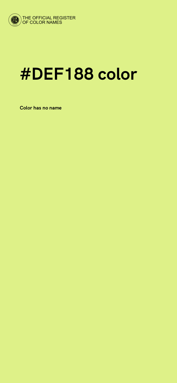 #DEF188 color image