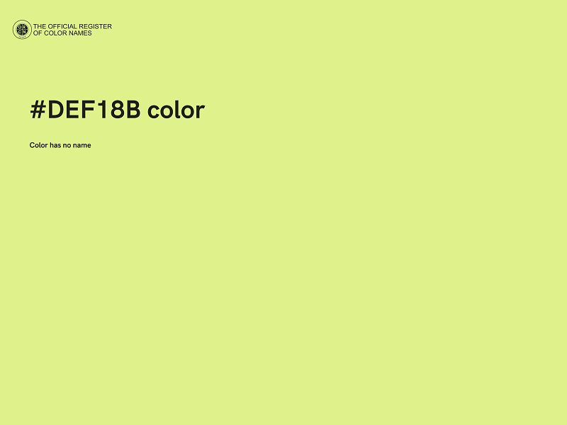 #DEF18B color image