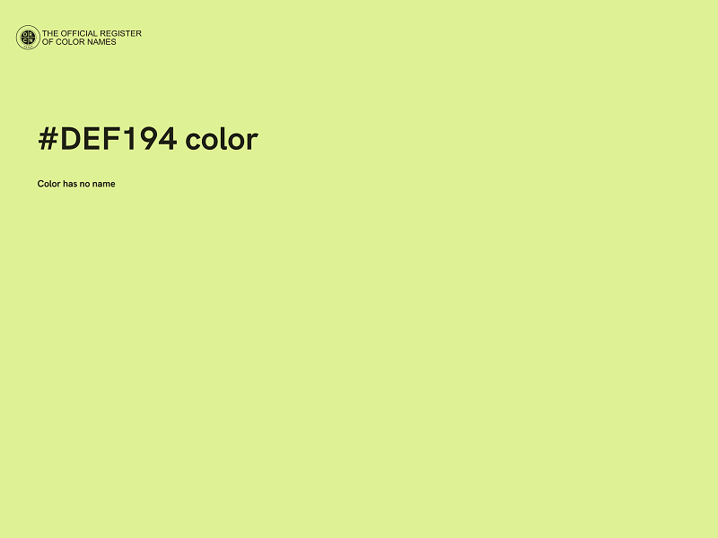 #DEF194 color image