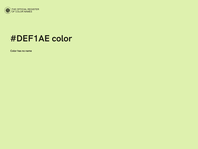 #DEF1AE color image