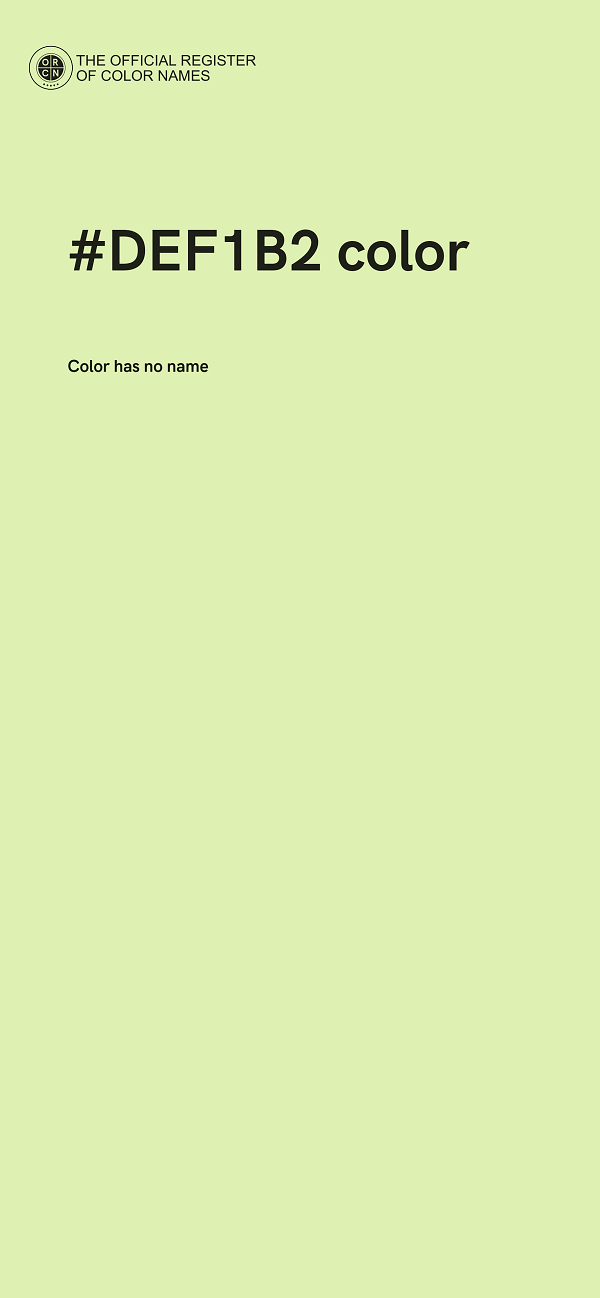 #DEF1B2 color image