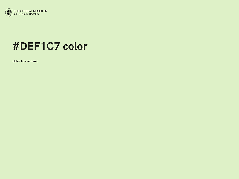 #DEF1C7 color image