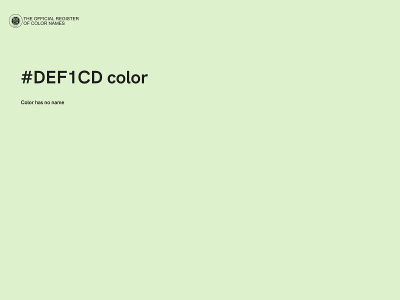 #DEF1CD color image