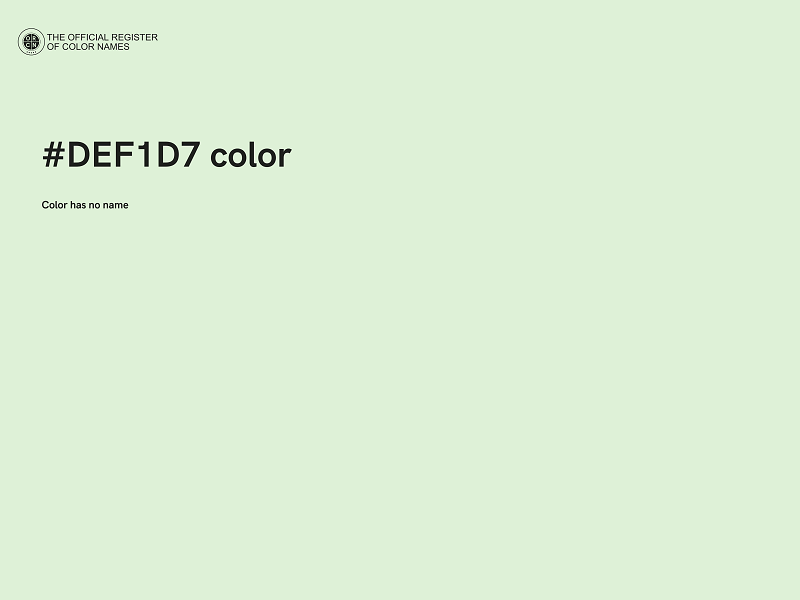 #DEF1D7 color image