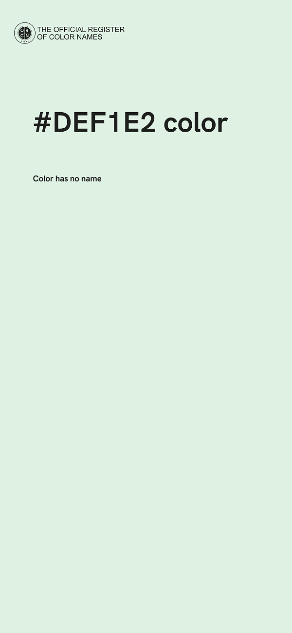 #DEF1E2 color image