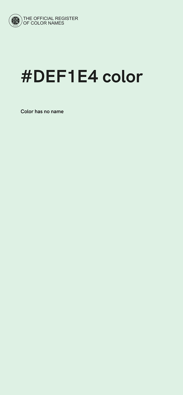 #DEF1E4 color image