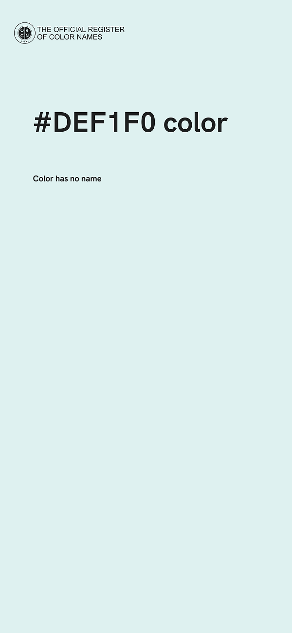 #DEF1F0 color image
