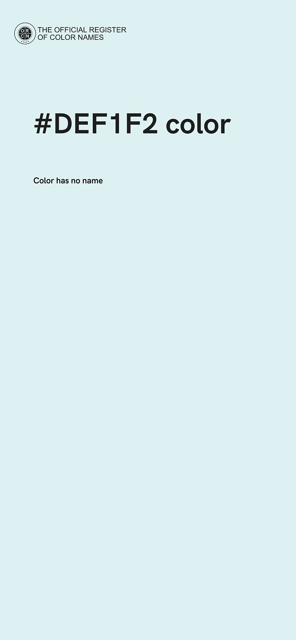 #DEF1F2 color image