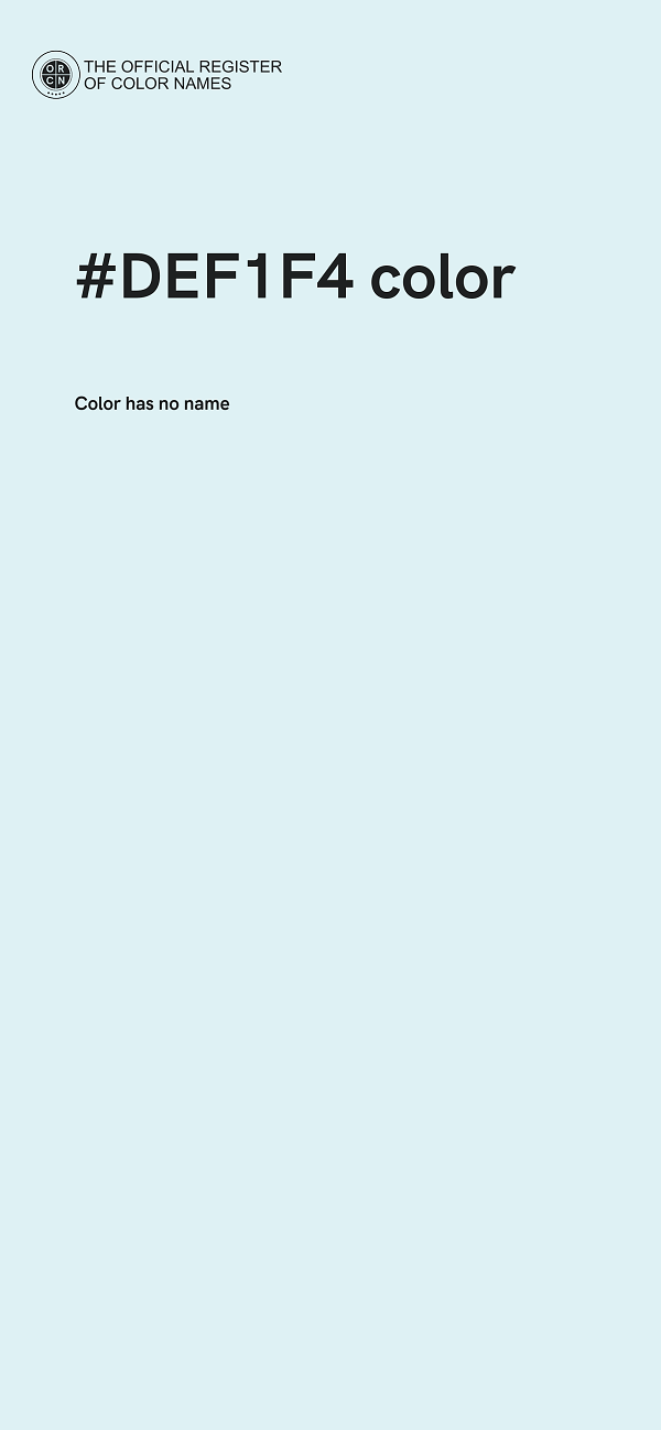#DEF1F4 color image