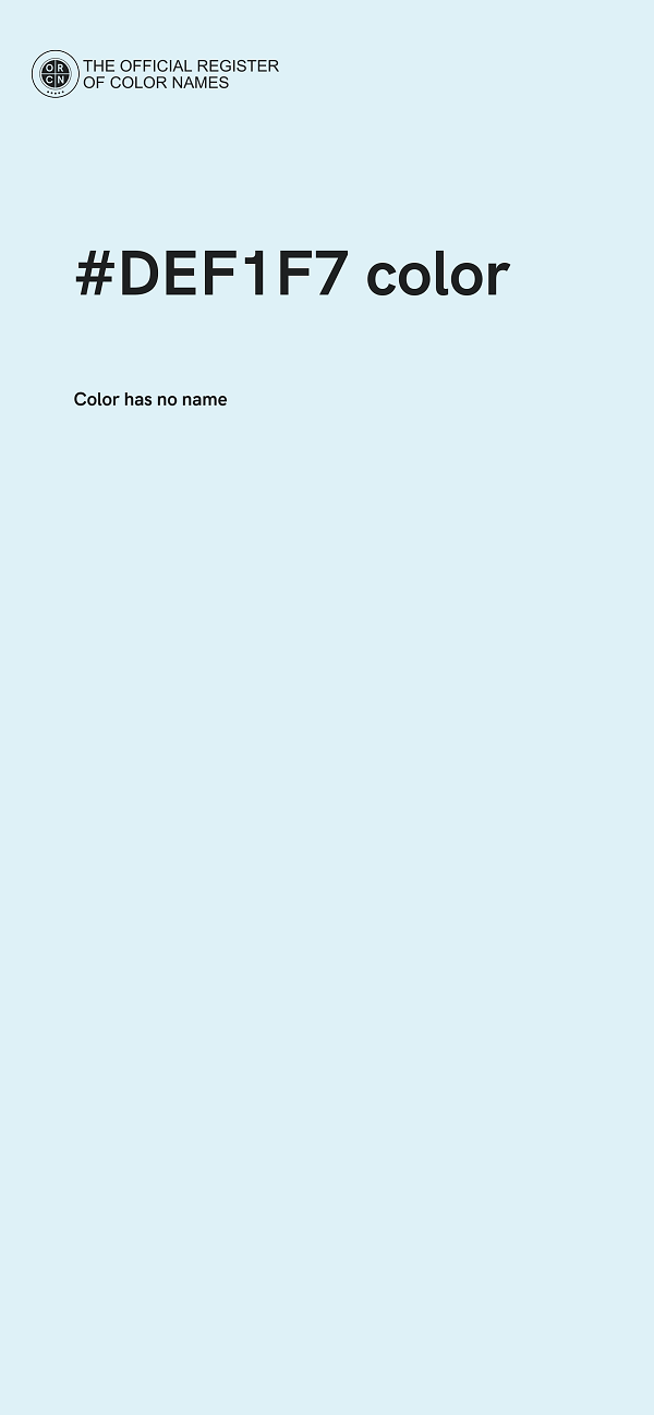 #DEF1F7 color image