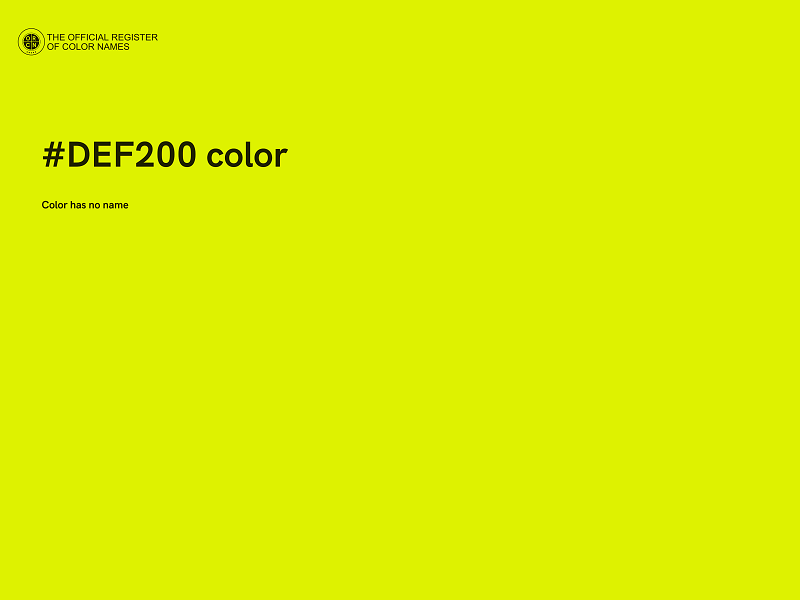 #DEF200 color image