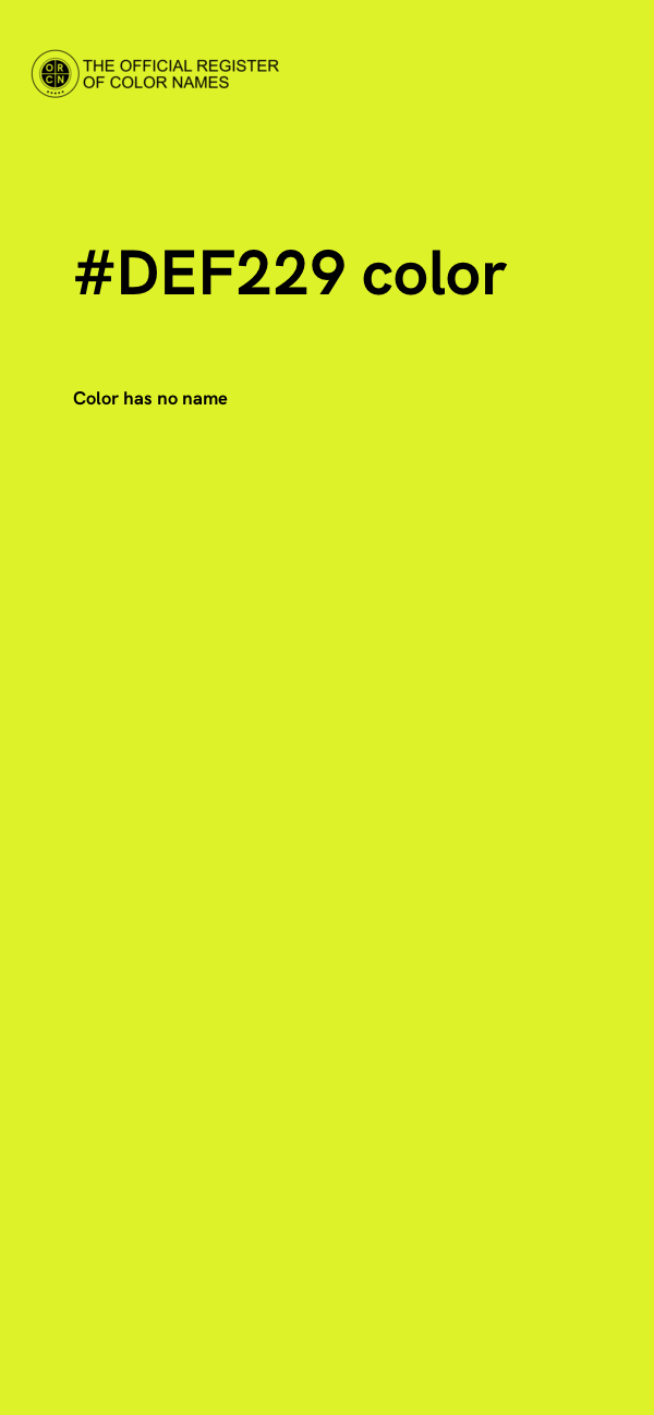 #DEF229 color image