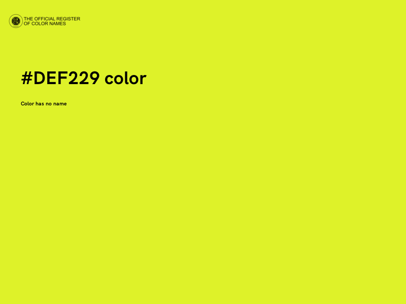 #DEF229 color image