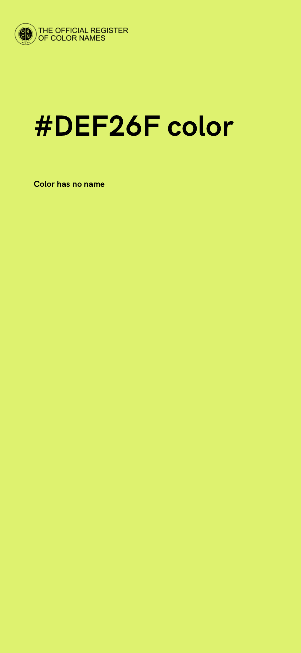 #DEF26F color image