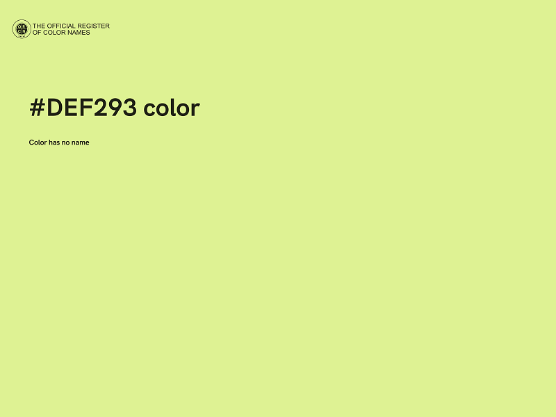 #DEF293 color image