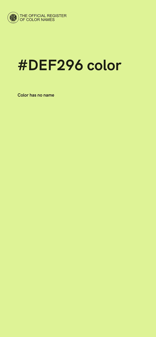 #DEF296 color image