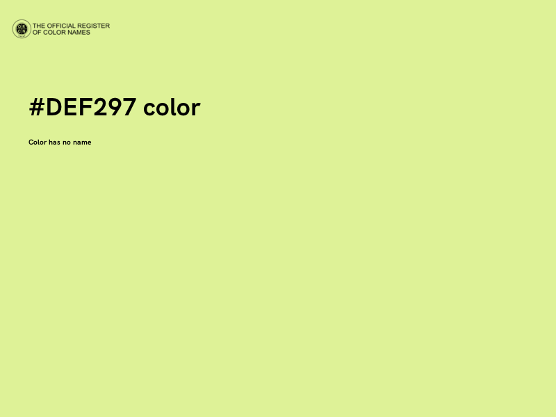 #DEF297 color image