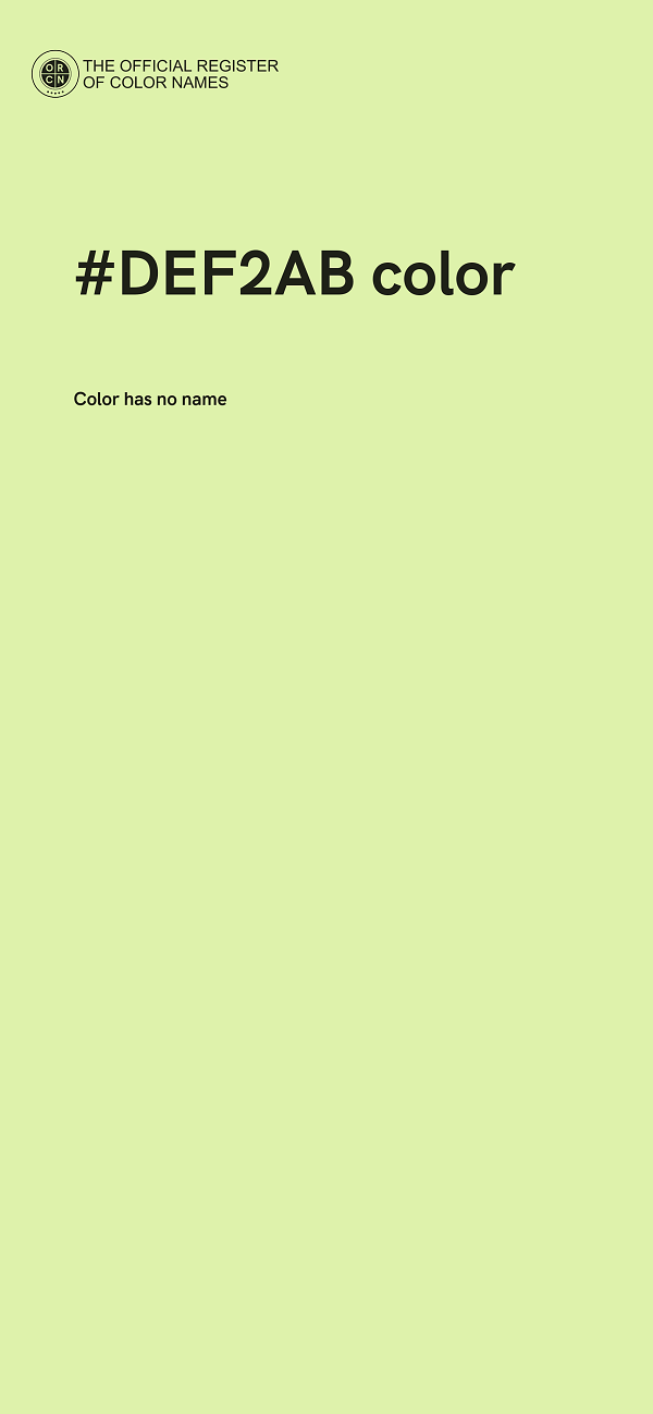 #DEF2AB color image