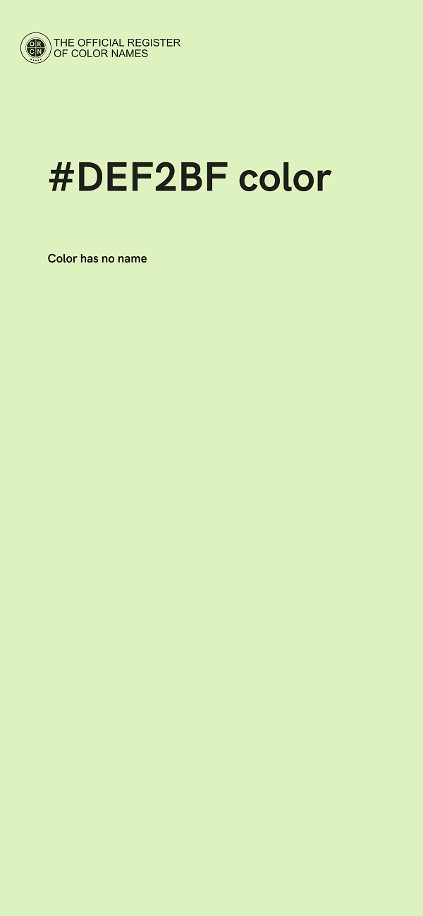 #DEF2BF color image