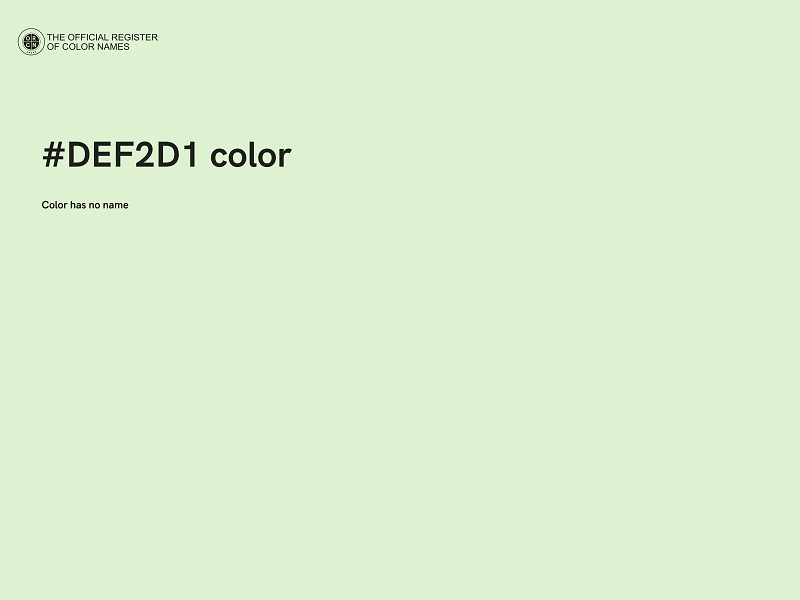 #DEF2D1 color image