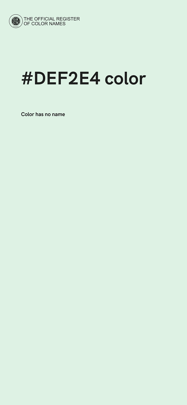 #DEF2E4 color image