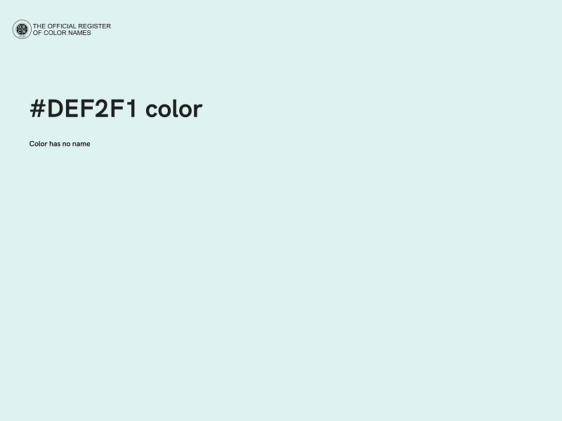 #DEF2F1 color image