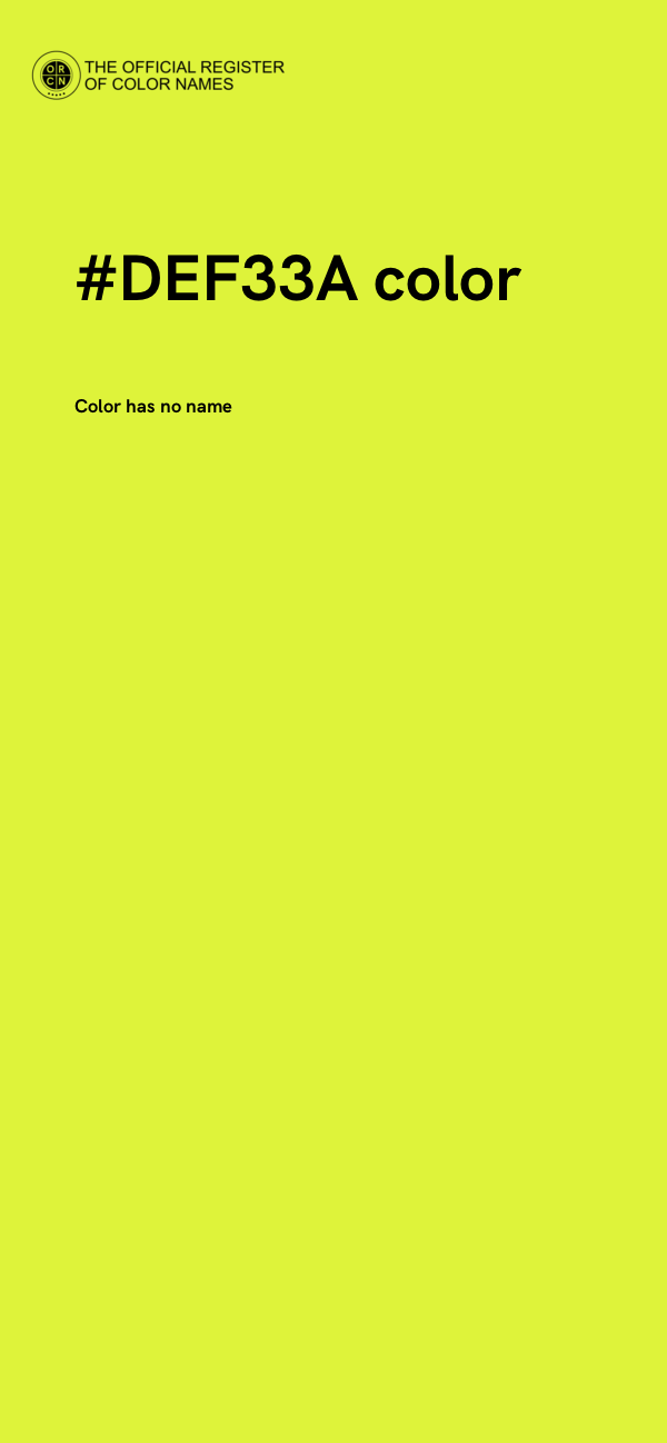 #DEF33A color image