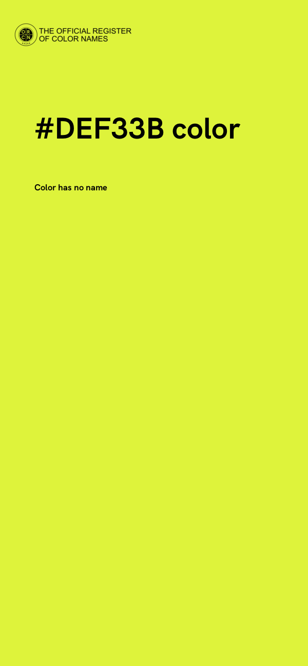 #DEF33B color image