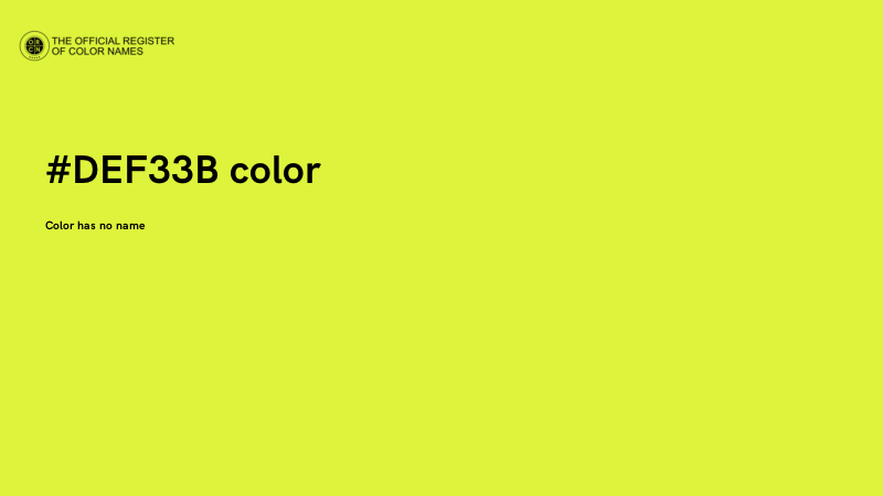 #DEF33B color image