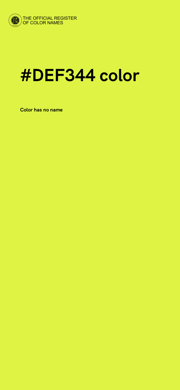 #DEF344 color image