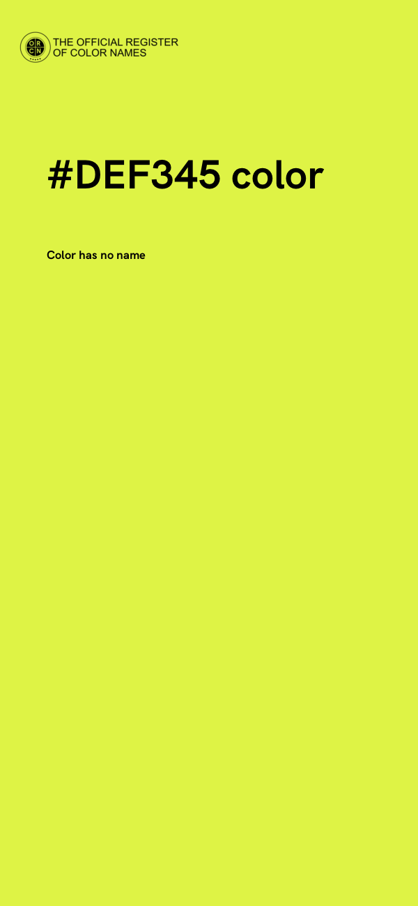 #DEF345 color image