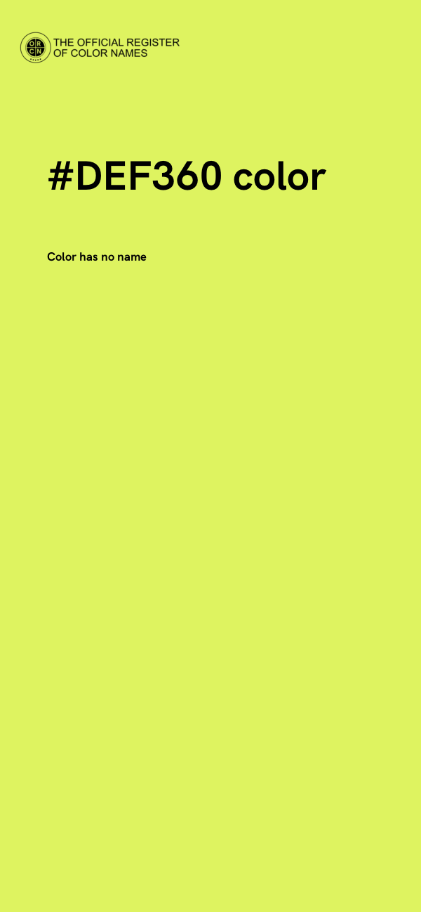 #DEF360 color image