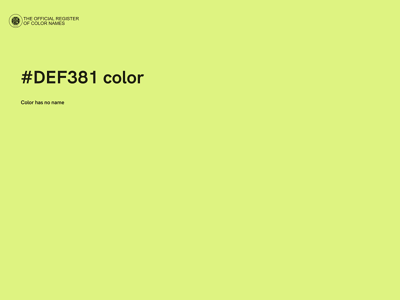 #DEF381 color image