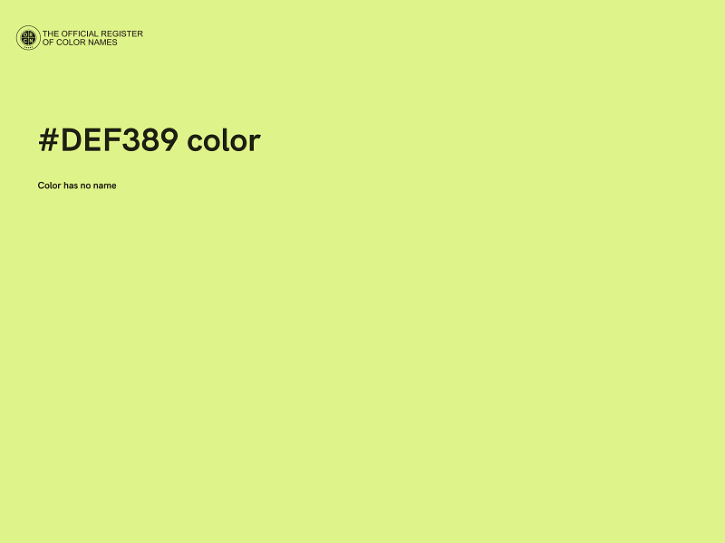 #DEF389 color image