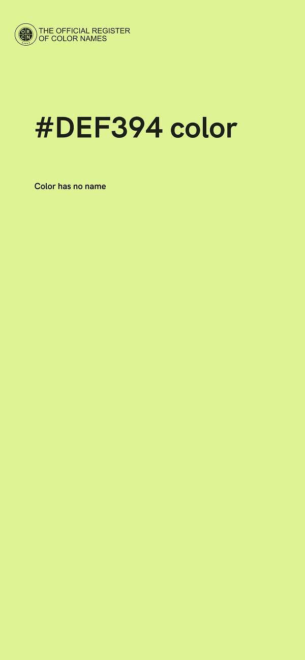 #DEF394 color image