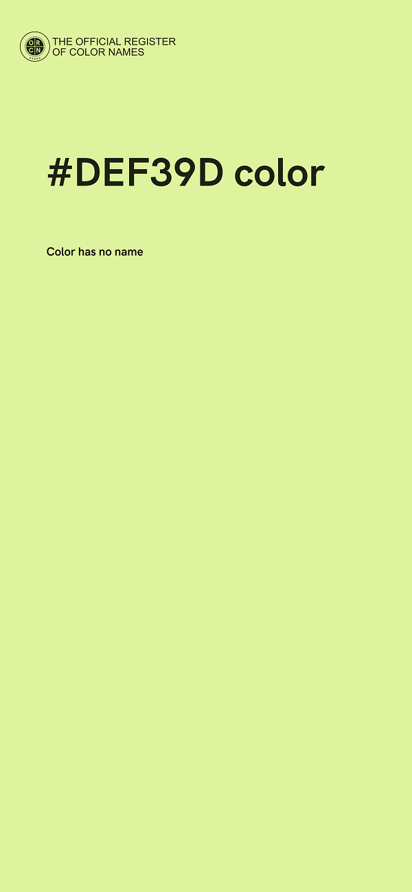 #DEF39D color image