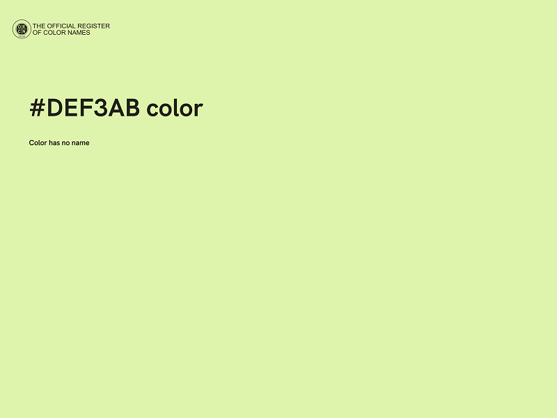 #DEF3AB color image