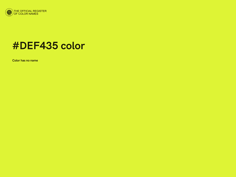 #DEF435 color image