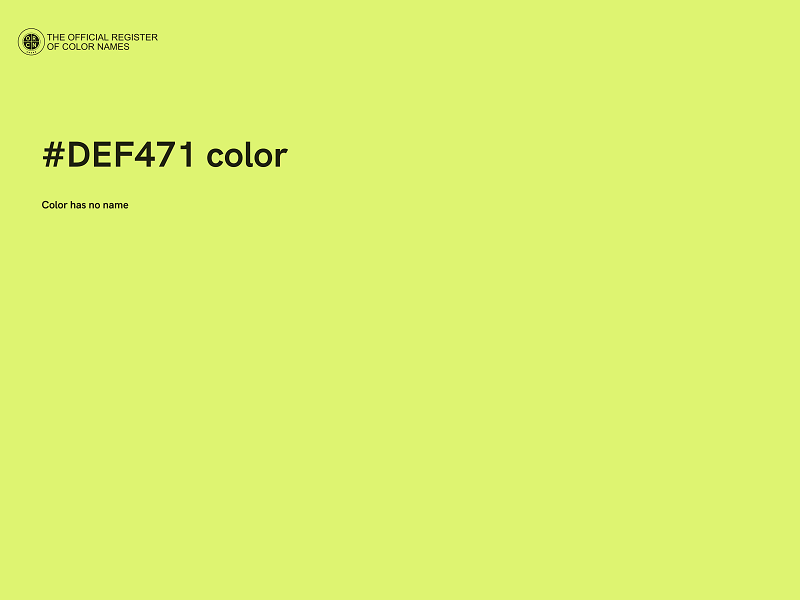 #DEF471 color image