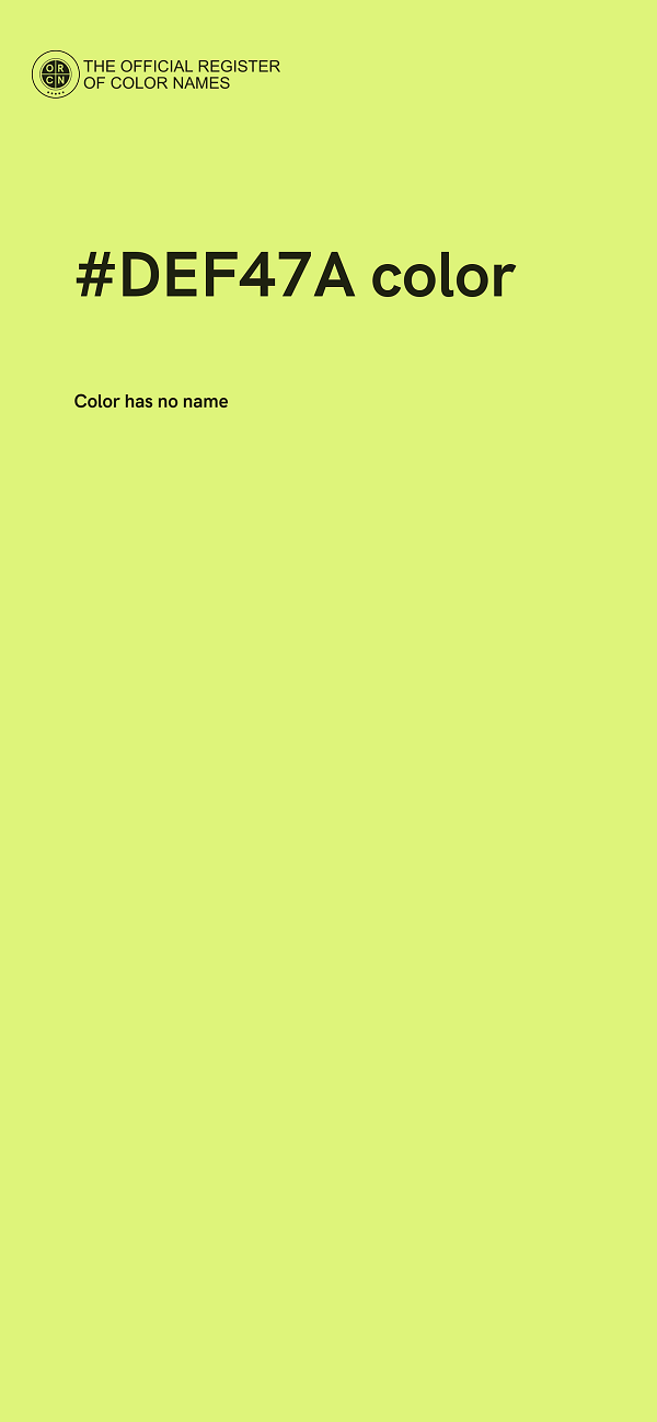 #DEF47A color image