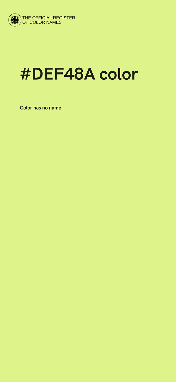 #DEF48A color image
