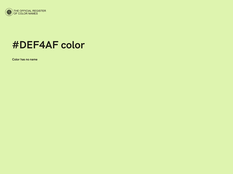 #DEF4AF color image