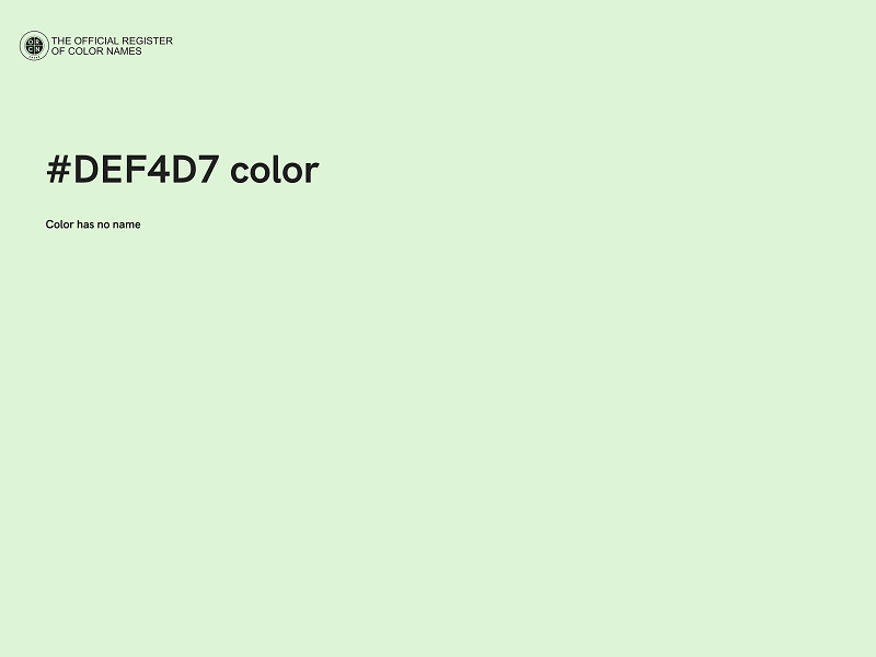 #DEF4D7 color image