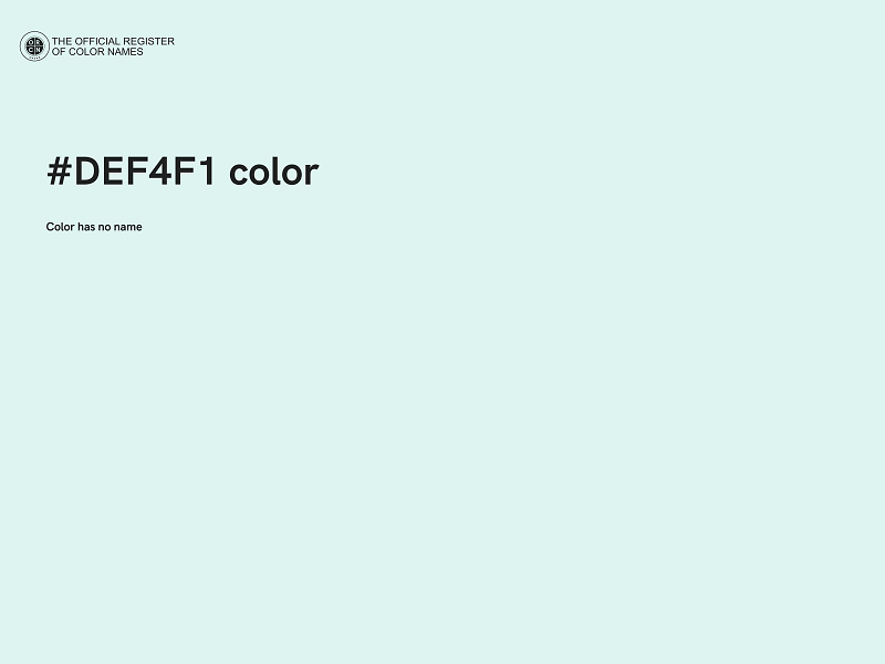 #DEF4F1 color image